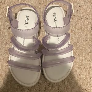 Melissa womens shoes, white/clear jelly sandals